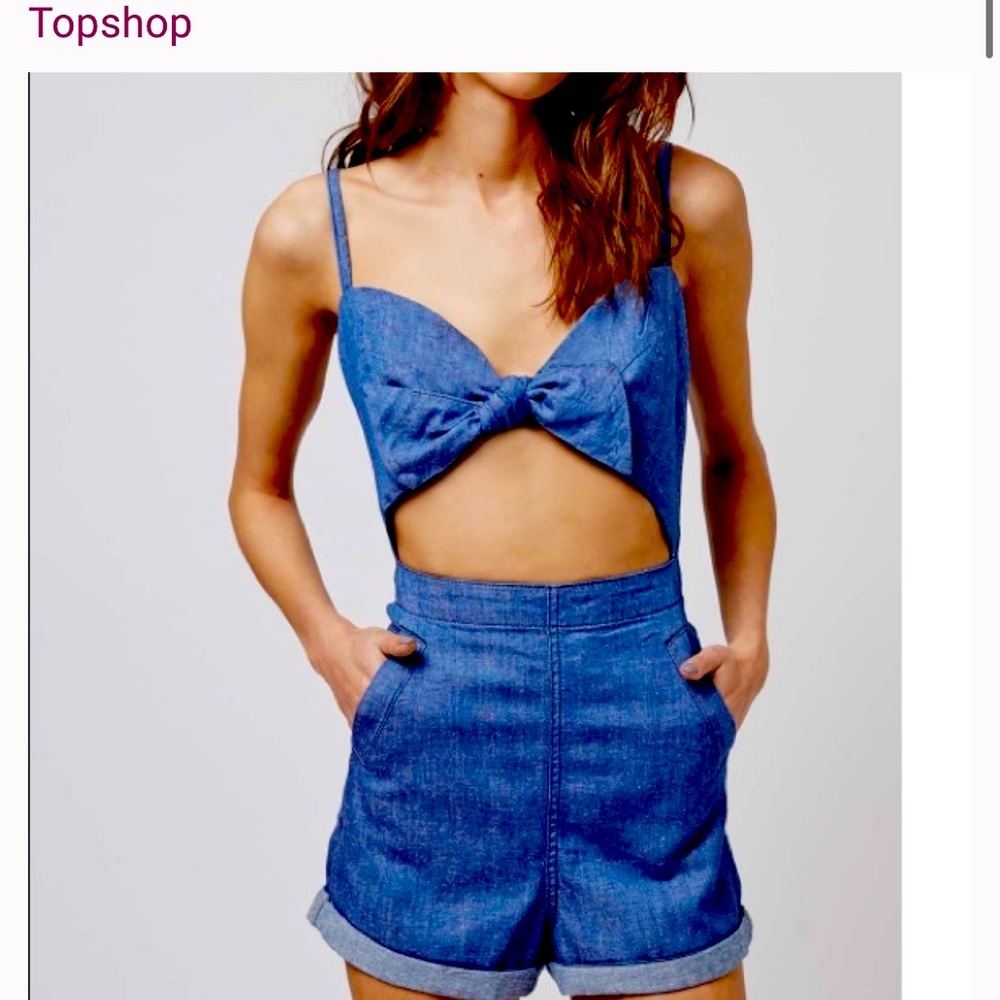 Topshop Denim Romper